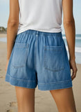 Women's Elastic Waist Denim Shorts