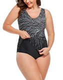 Galaxy Sarong Front One Piece Swimsuit
