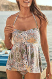 Retro Ruched Overlay Tankini