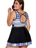 Bohemia Stitching Flower Mini Swimdress