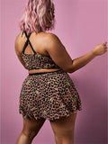 Leopard Floral Mesh Swimwear