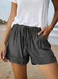 Women's Elastic Waist Denim Shorts