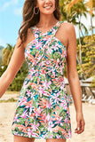 High Neck Wrap Swimdress
