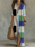 Women's Geometry Pattern-printed Casual Long Dress