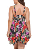 Multi Floral Two Piece Handkerchief Swimdress set