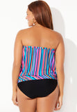 Bandeau Blouson Tankini Set
