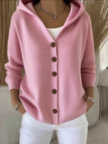 Women's Plain Long Sleeve Comfy Casual Cardigan Sweater