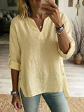 Casual Linen And Cotton Shirt