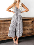 Multicolor Print Loose Sling Jumpsuit