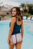 Tie Front Blouson Tankini