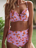 High Waist Ruffled Bikini