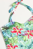 Halter Flowral Print One Piece
