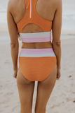 Madi Textured Color Block Bikini Set