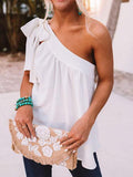 One-shoulder Straps Loose Top