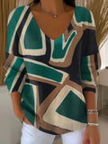 Women's Geometry Pattern Pullover Sweater
