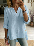 Casual Linen And Cotton Shirt