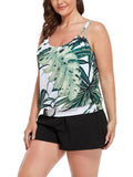 Grand Palms Loop Strap Blouson Tankini with Cargo Swim Short