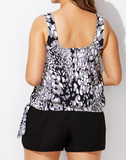 Dew Drops Side Tie Blouson Tankini