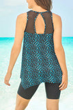 Mesh Inset Tankini Set