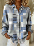 Women's Geometric Pattern Art Print Sweater