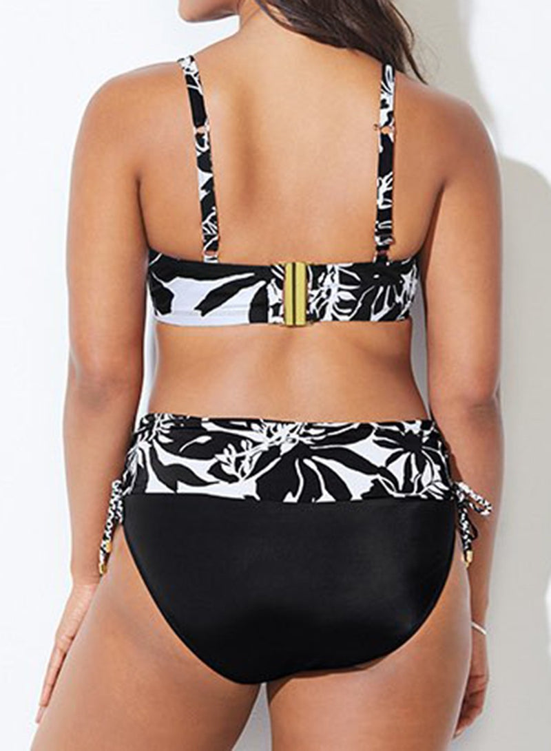 Creator Night Palms Foldover Underwire Bra Sized Bikini
