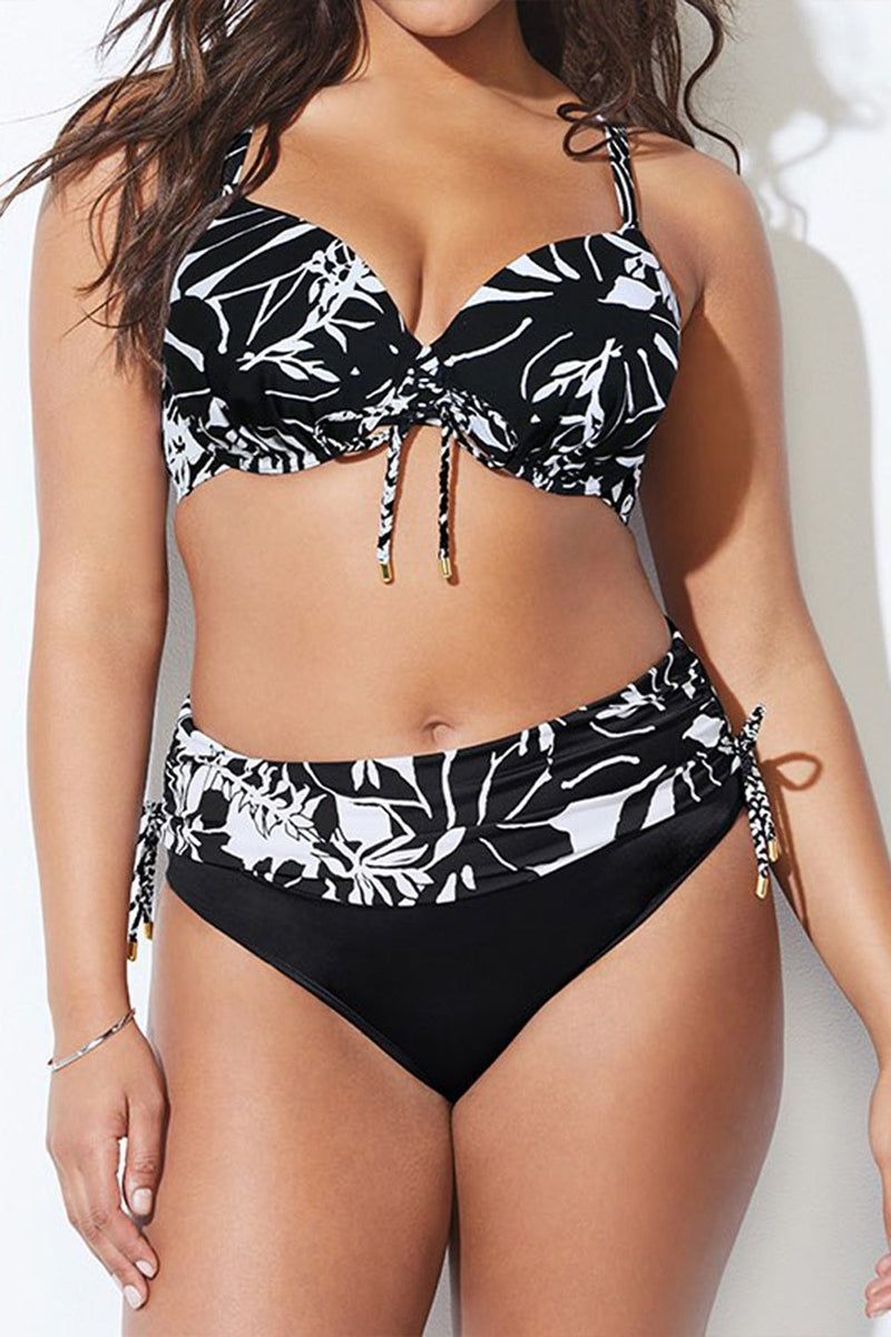 Creator Night Palms Foldover Underwire Bra Sized Bikini