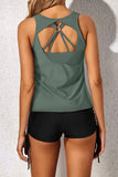 Black & Army Green 3 Piece Tankini Swimsuits Swim Tank Top Bathing Suits with Boy Shorts and Bra