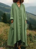 Vintage Lace V-neck Irregular Hem Dress