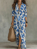 Women's Leopard Pattern-printed Casual Long Dress