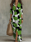 Women's Geometry Pattern-printed Casual Long Dress