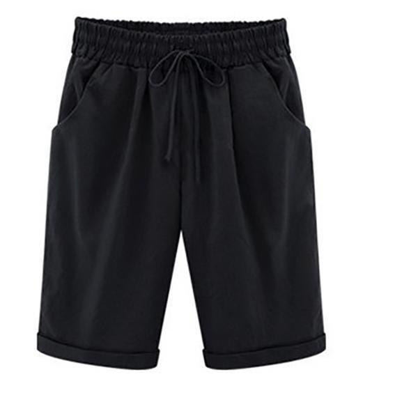 Plus Size Pockets Casual Shorts