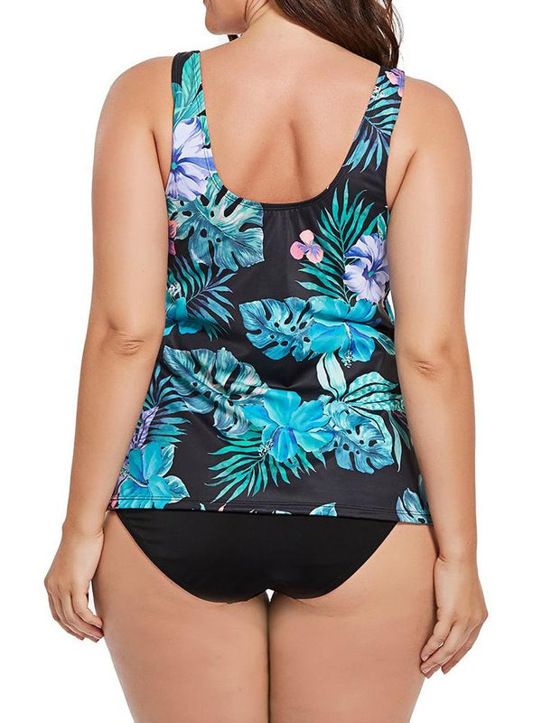 Blue Green Palms Classic Tankini Set