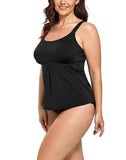 Black Flared Tankini Set