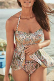 Retro Ruched Overlay Tankini
