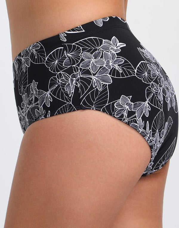 Black Pattern Hipster Brief