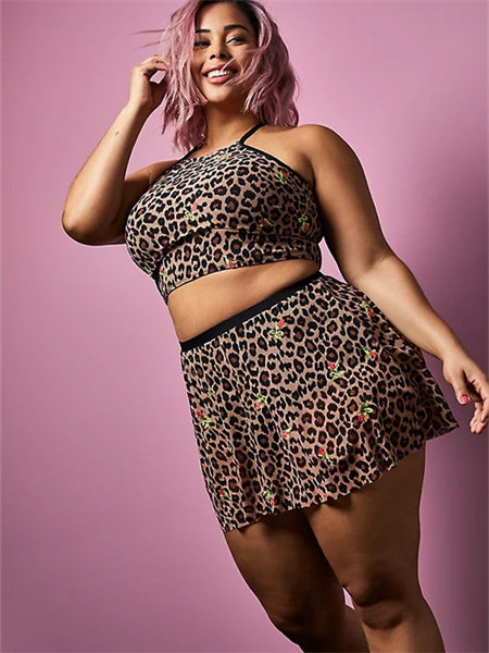 Leopard Floral Mesh Swimwear