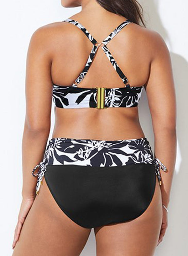 Creator Night Palms Foldover Underwire Bra Sized Bikini