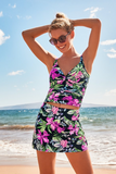 Coastal Gardens Over-the-shoulder Tankini Set