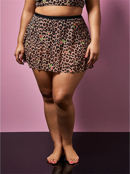 Leopard Floral Mesh Swimwear