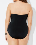 Flower Bandeau One Piece Swimsuit