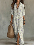 Women's Flower Pattern-printed Casual Long Dress