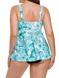 Tropical Palm V-NECK Flowy Tankini Set