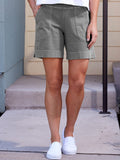 WOMEN POCKETS ELASTIC BAND CASUAL SUMMER SHORTS