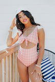 Lake Days Seersucker One Piece Swimsuit
