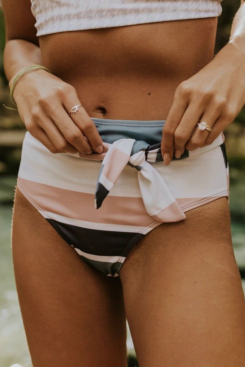 Gray Houndstooth Bikini Set