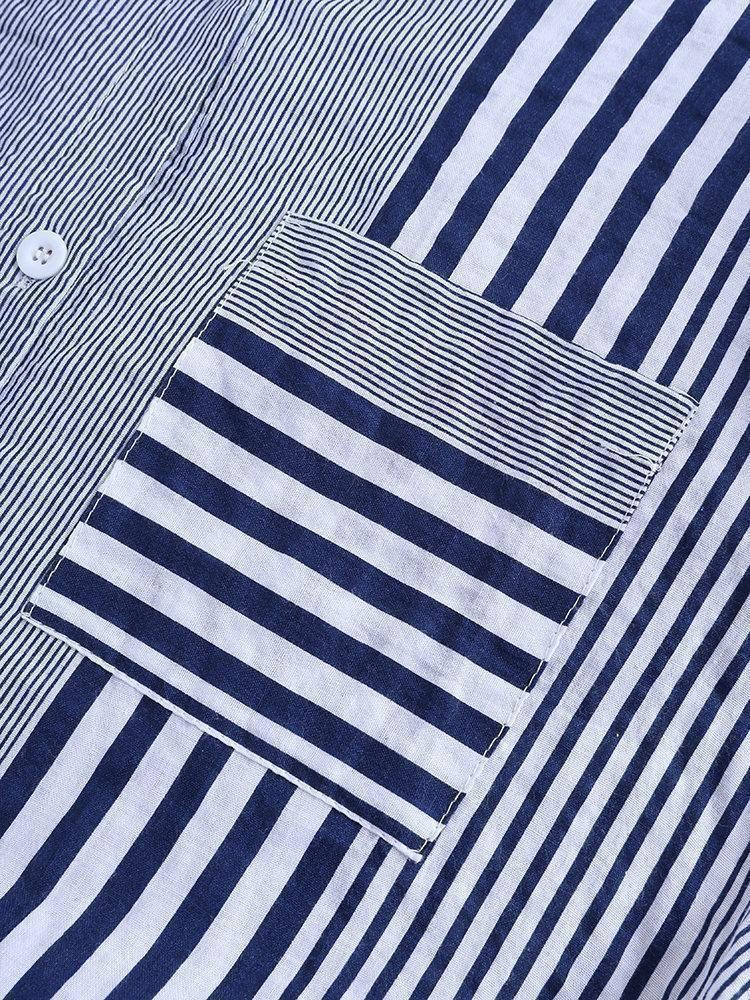 Striped Shirt Long Sleeve Oversized Shirt