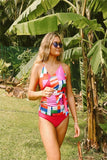 Vintage Beach Wear Two Pieces Tankini Sets