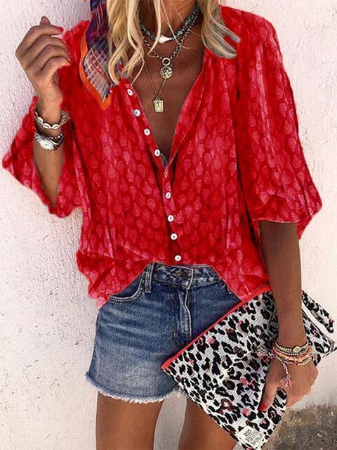 Solid Color Button Up Shirt