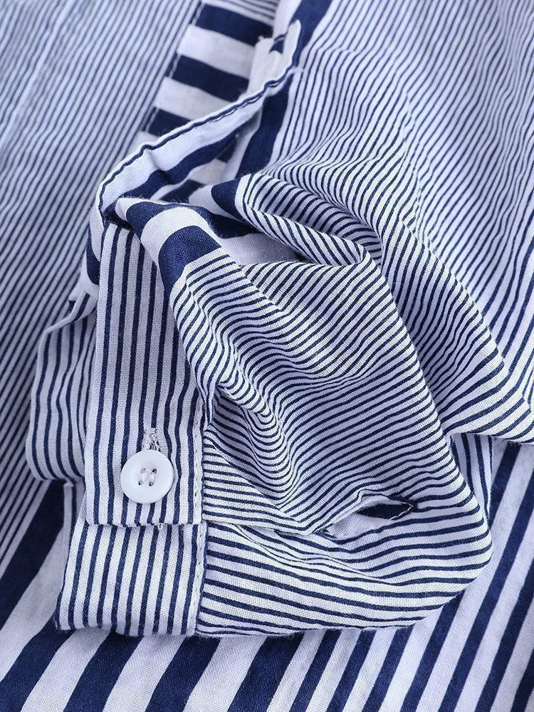 Striped Shirt Long Sleeve Oversized Shirt
