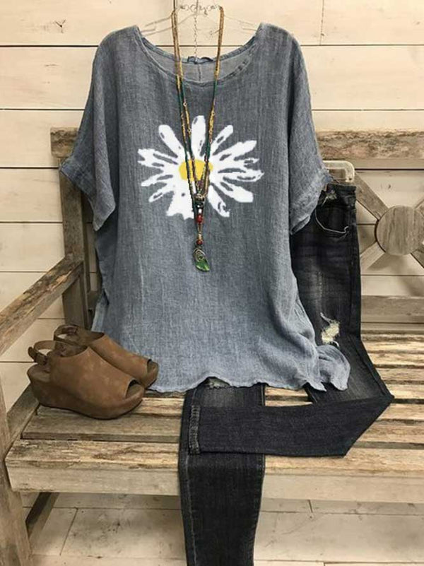 Short Sleeve Printed Crewneck Shirt